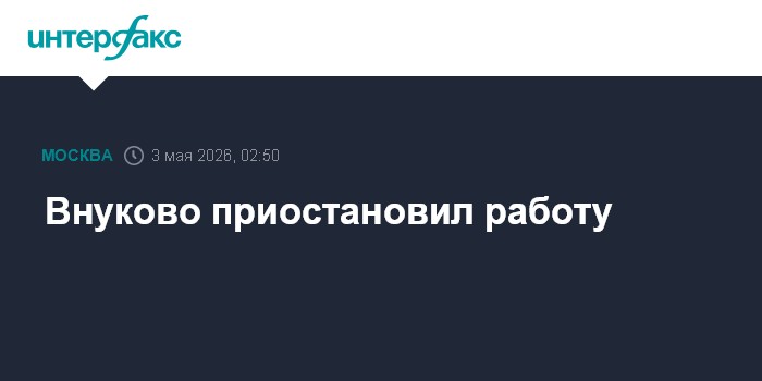 Внуково приостановил работу