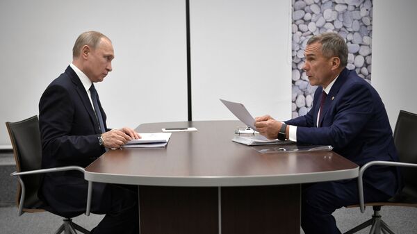 Путин встретился с главой Татарстана Миннихановым